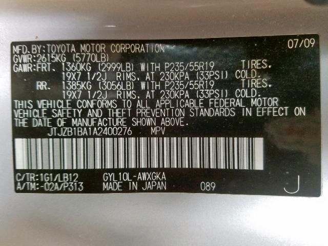 2010 Lexus RX 450 - Image 10