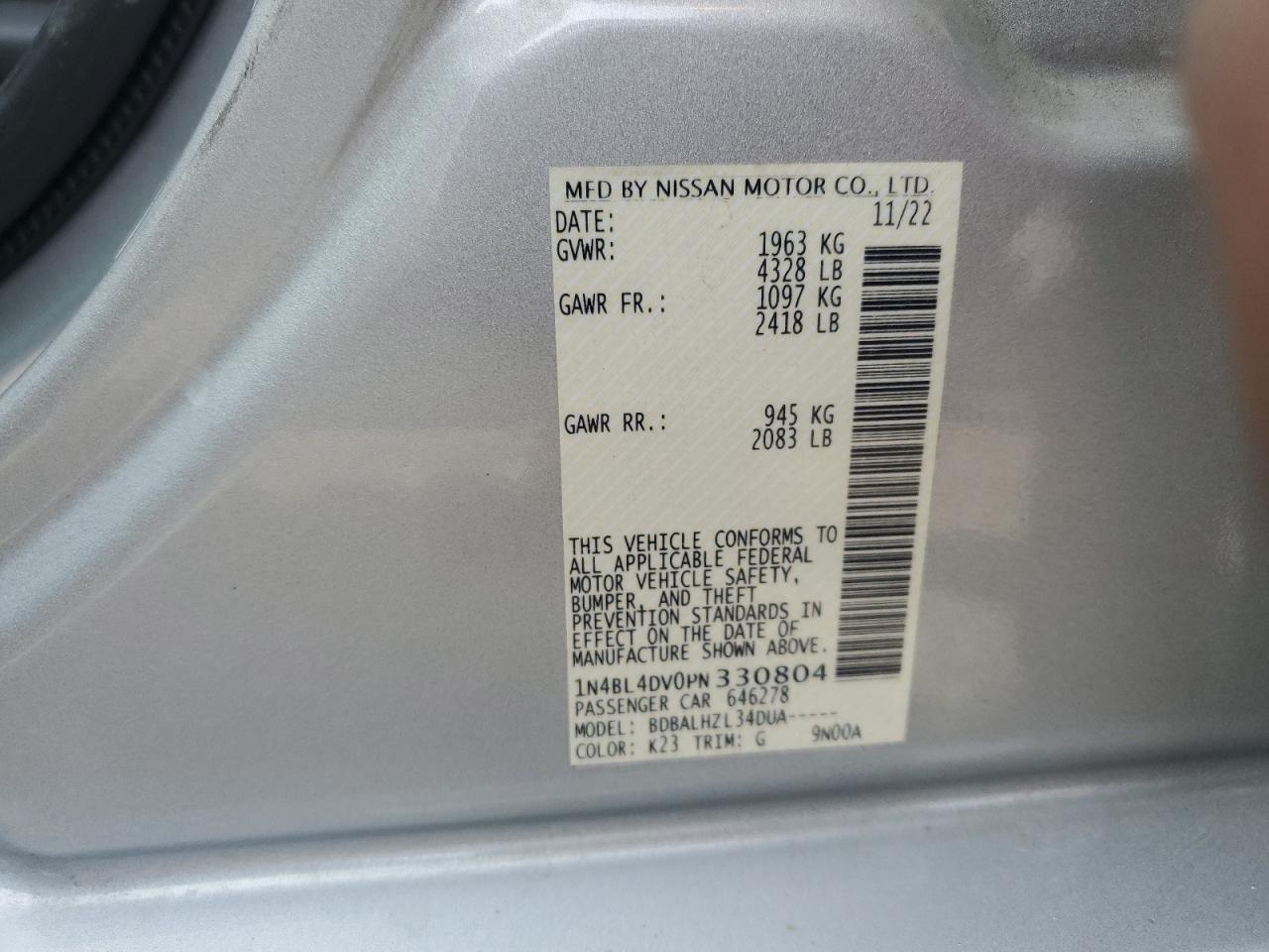 2023 NISSAN ALTIMA - Image 13