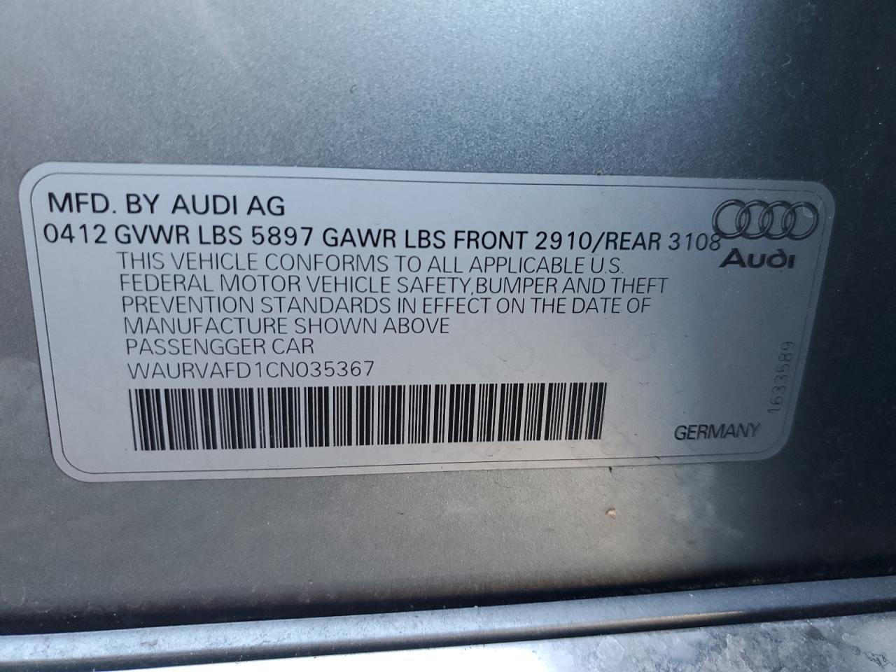 2012 AUDI A8 L QUATT - Image 13
