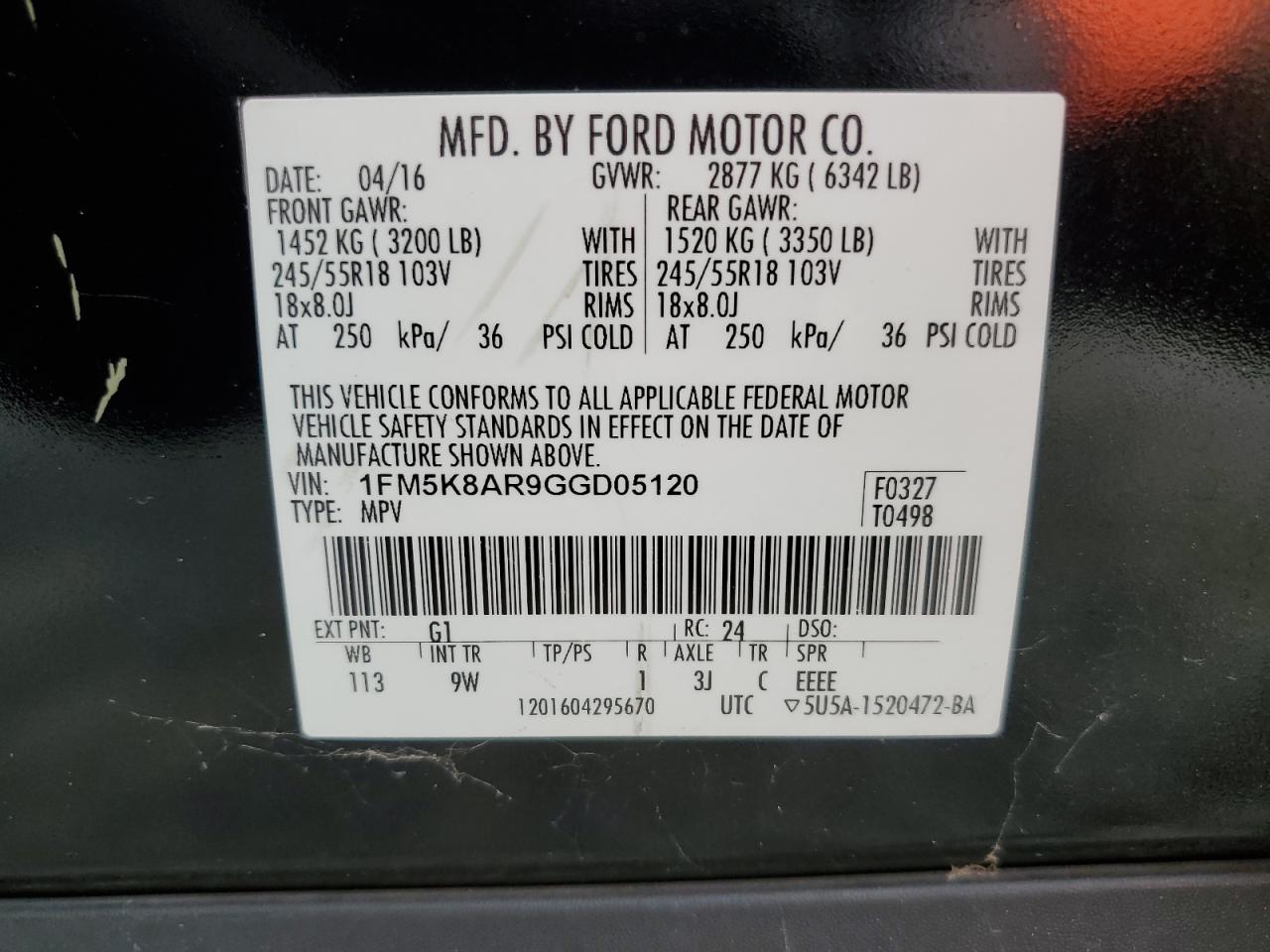 2016 FORD EXPLORER - Image 13