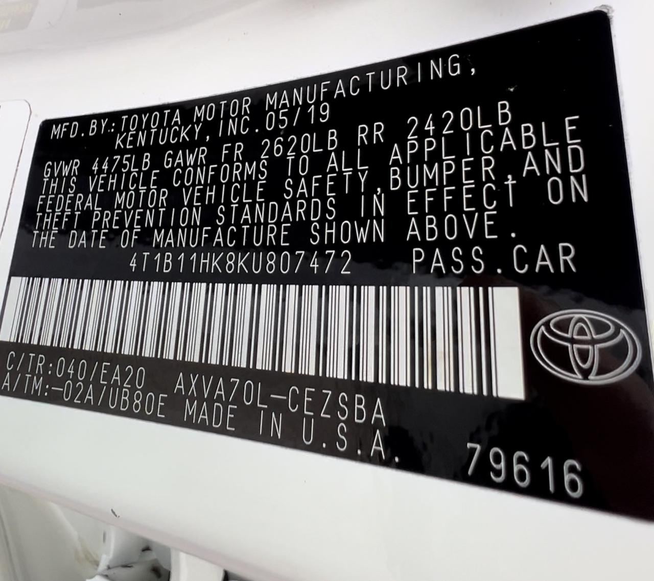 2019 Toyota Camry - Image 10