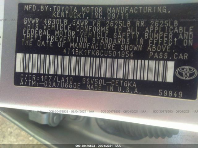 2012 Toyota Camry - Image 10