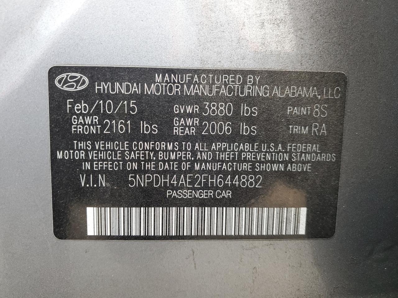 2015 HYUNDAI ELANTRA - Image 13