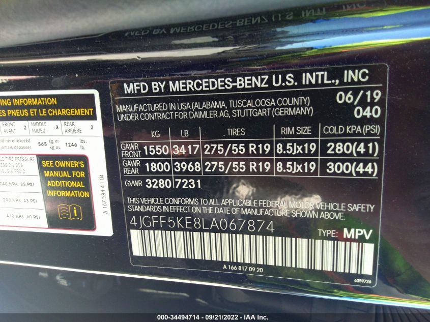2020 Mercedes-Benz GLS450 4M - Image 10
