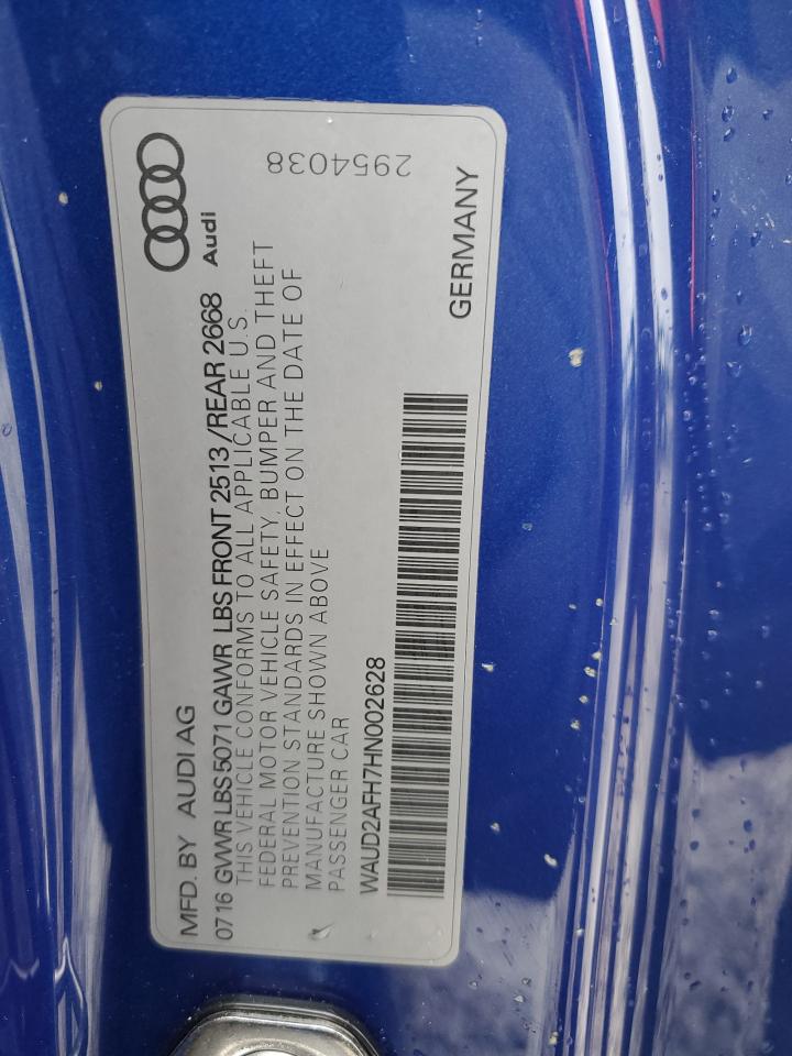 2017 AUDI A5 BLUE - Image 12