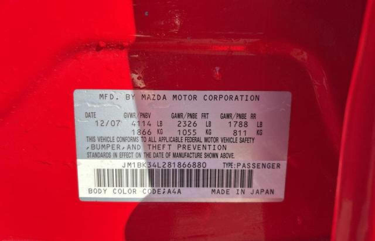 2008 MAZDA ALL OTHER RED - Image 10