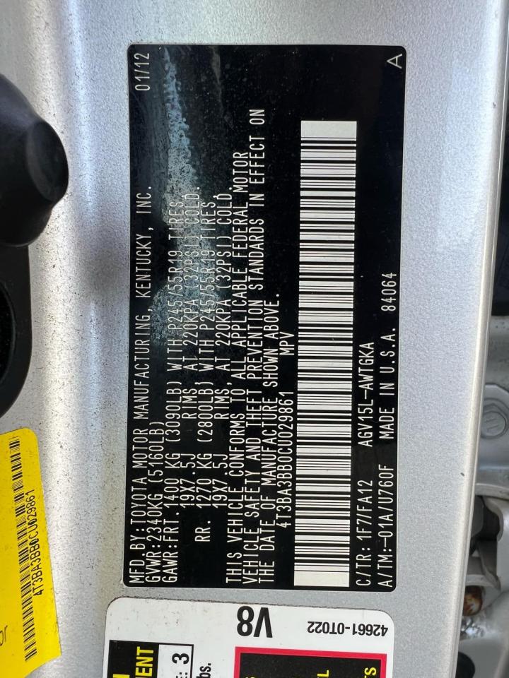 2012 TOYOTA VENZA - Image 10