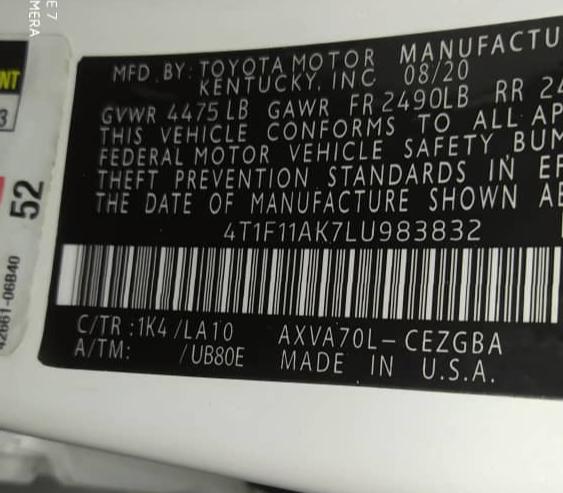 2020 Toyota Camry - Image 3