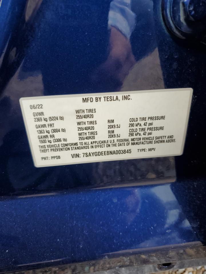 2022 TESLA MODEL Y BLUE - Image 14