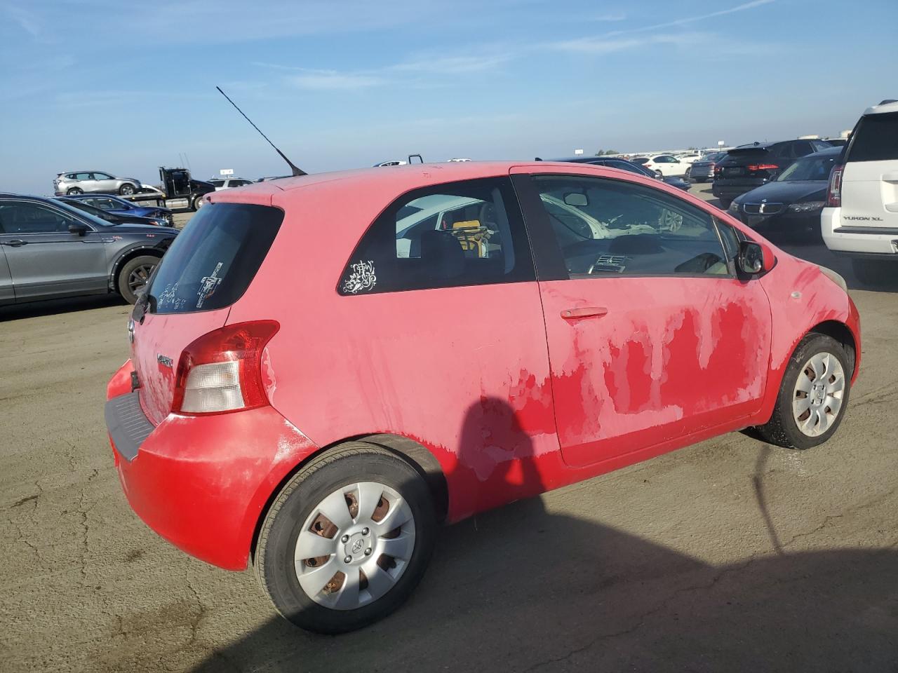 2007 TOYOTA YARIS RED - Image 3