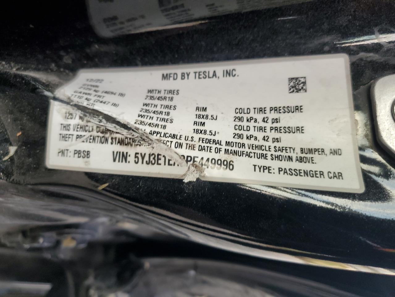 2023 TESLA MODEL 3 - Image 12