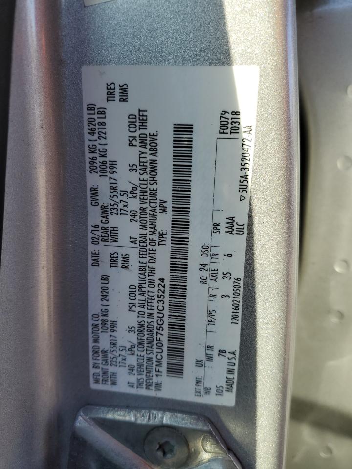 2016 FORD ESCAPE SILVER - Image 14