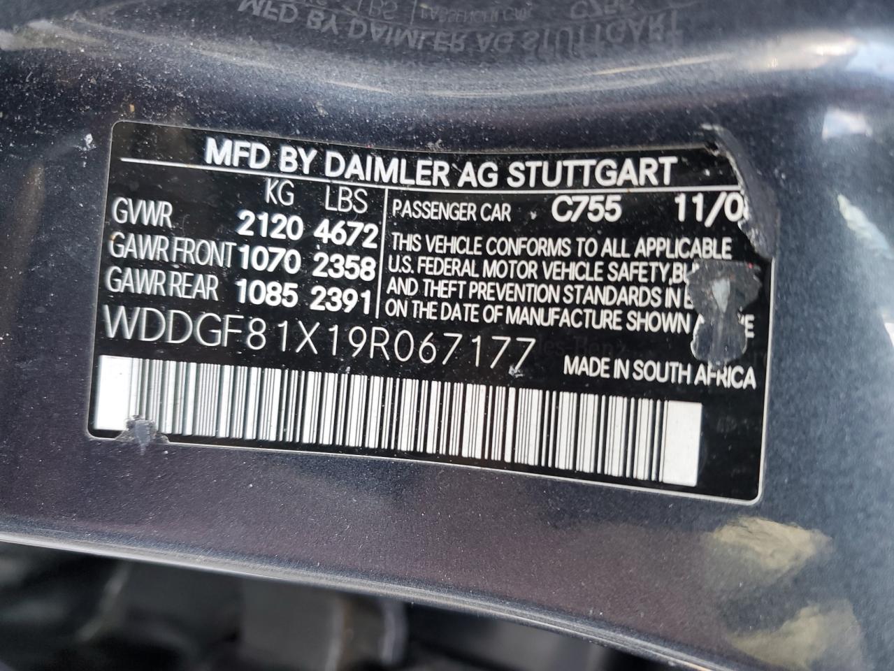 2009 MERCEDES-BENZ C-CLASS CHARCOAL - Image 12