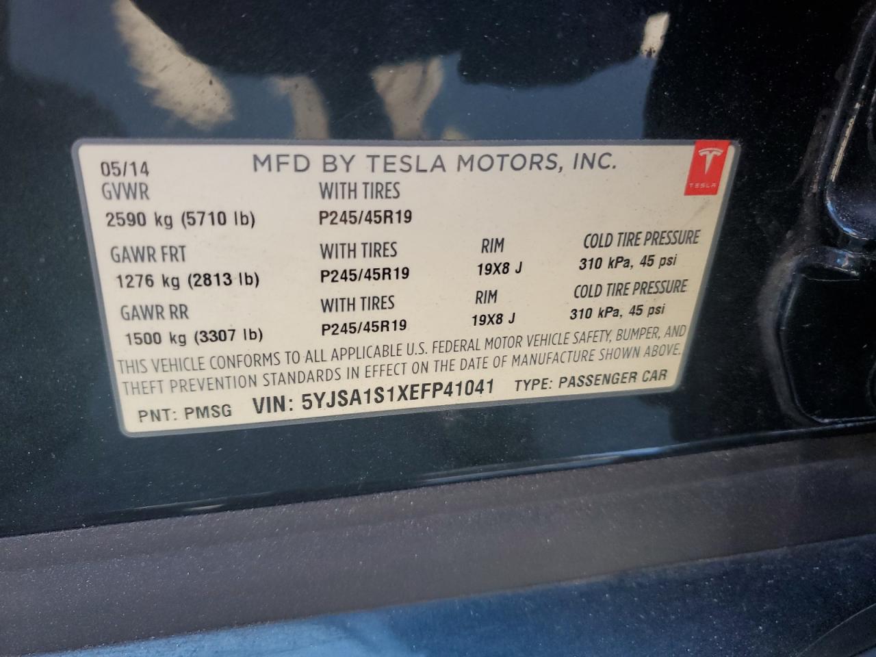2014 TESLA MODEL S - Image 12