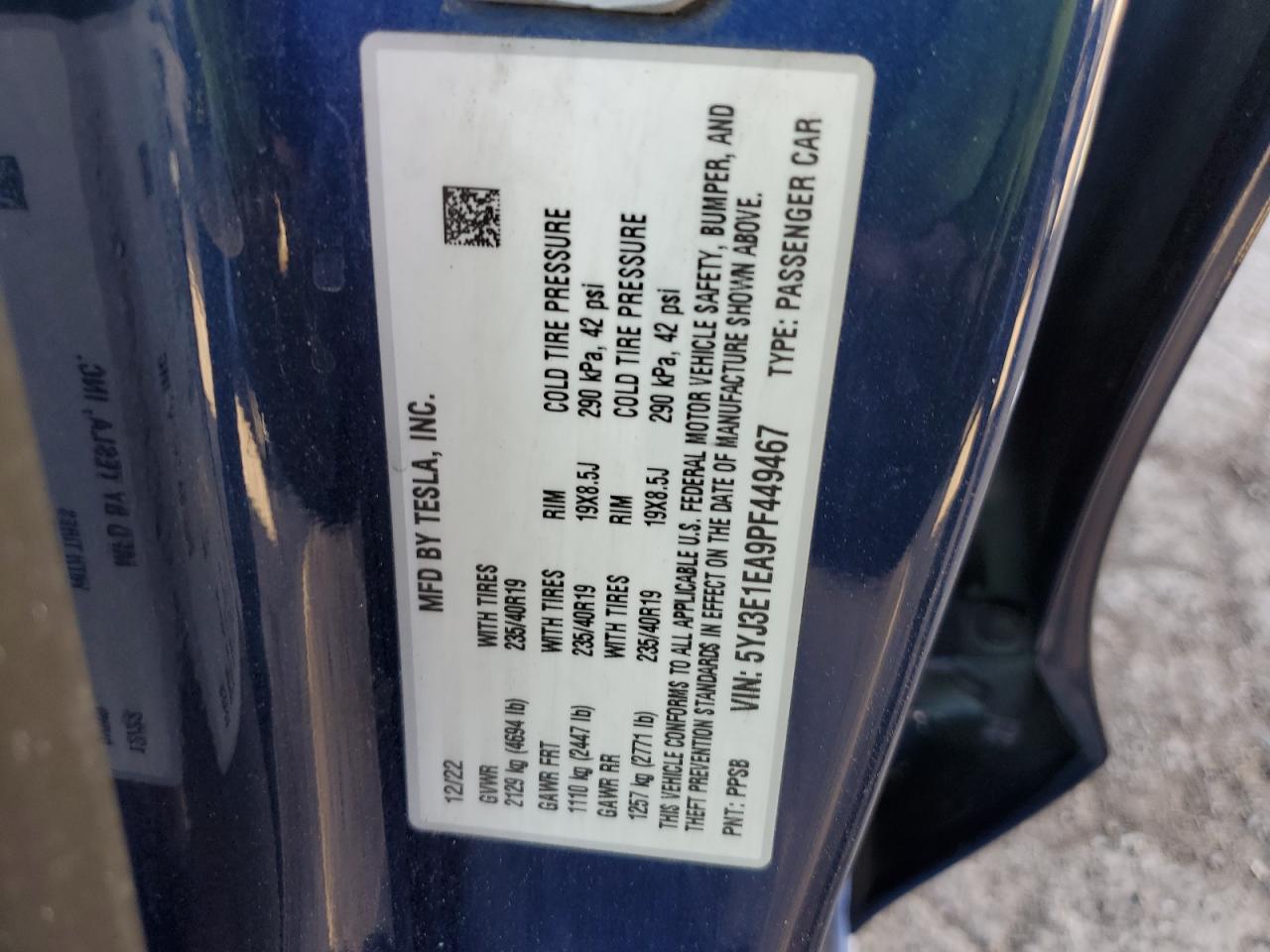2023 TESLA MODEL 3 - Image 12