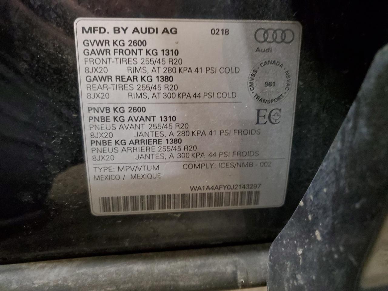 2018 AUDI SQ5 BLACK - Image 13