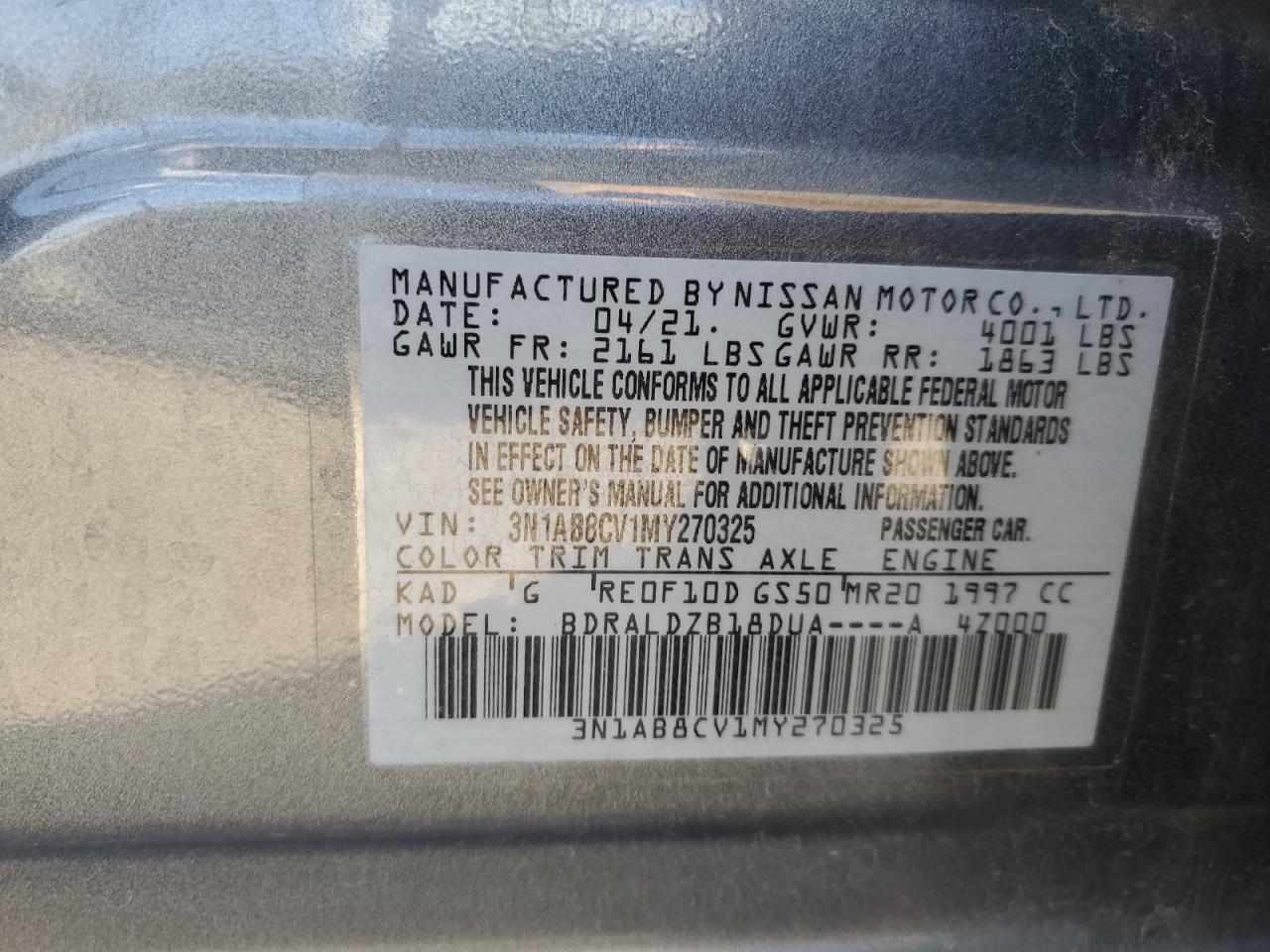 2021 NISSAN SENTRA - Image 12