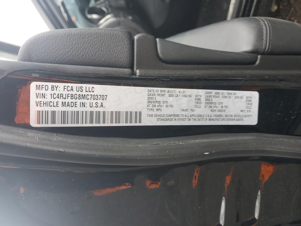 2021 JEEP GRAND CHER - Image 15