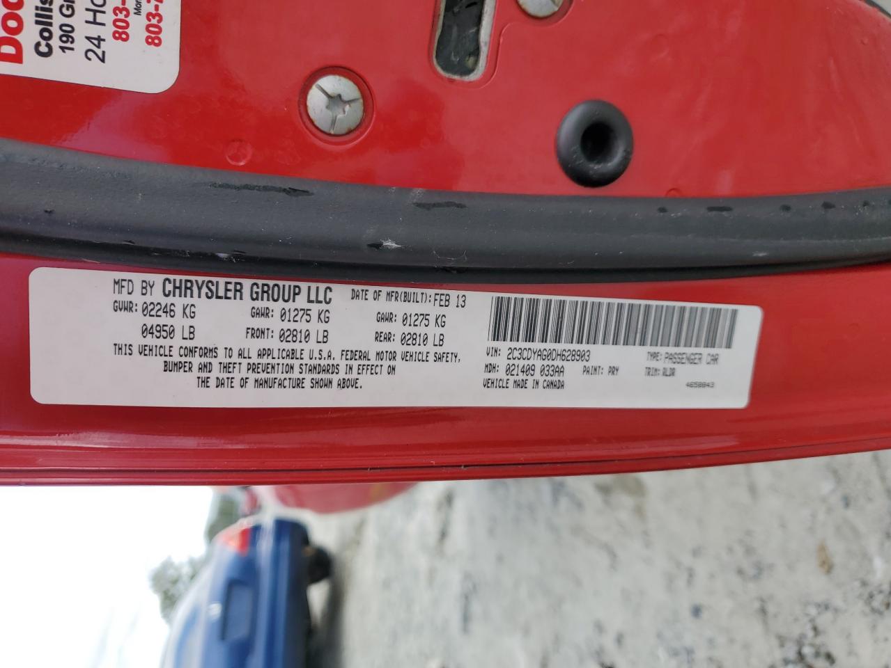2013 DODGE CHALLENGER RED - Image 12