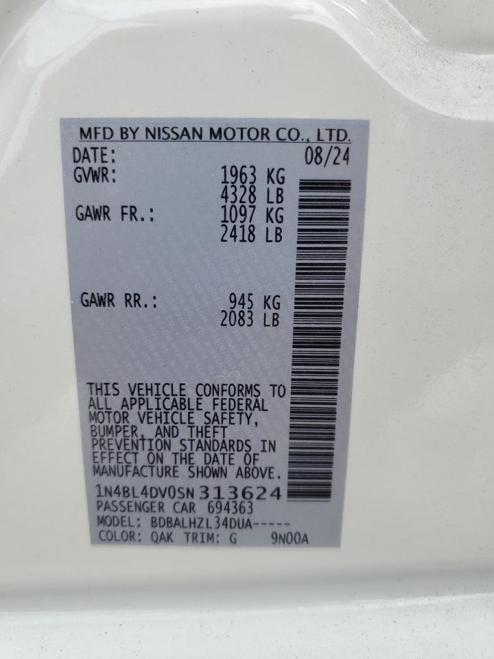 2025 NISSAN ALTIMA WHITE - Image 12
