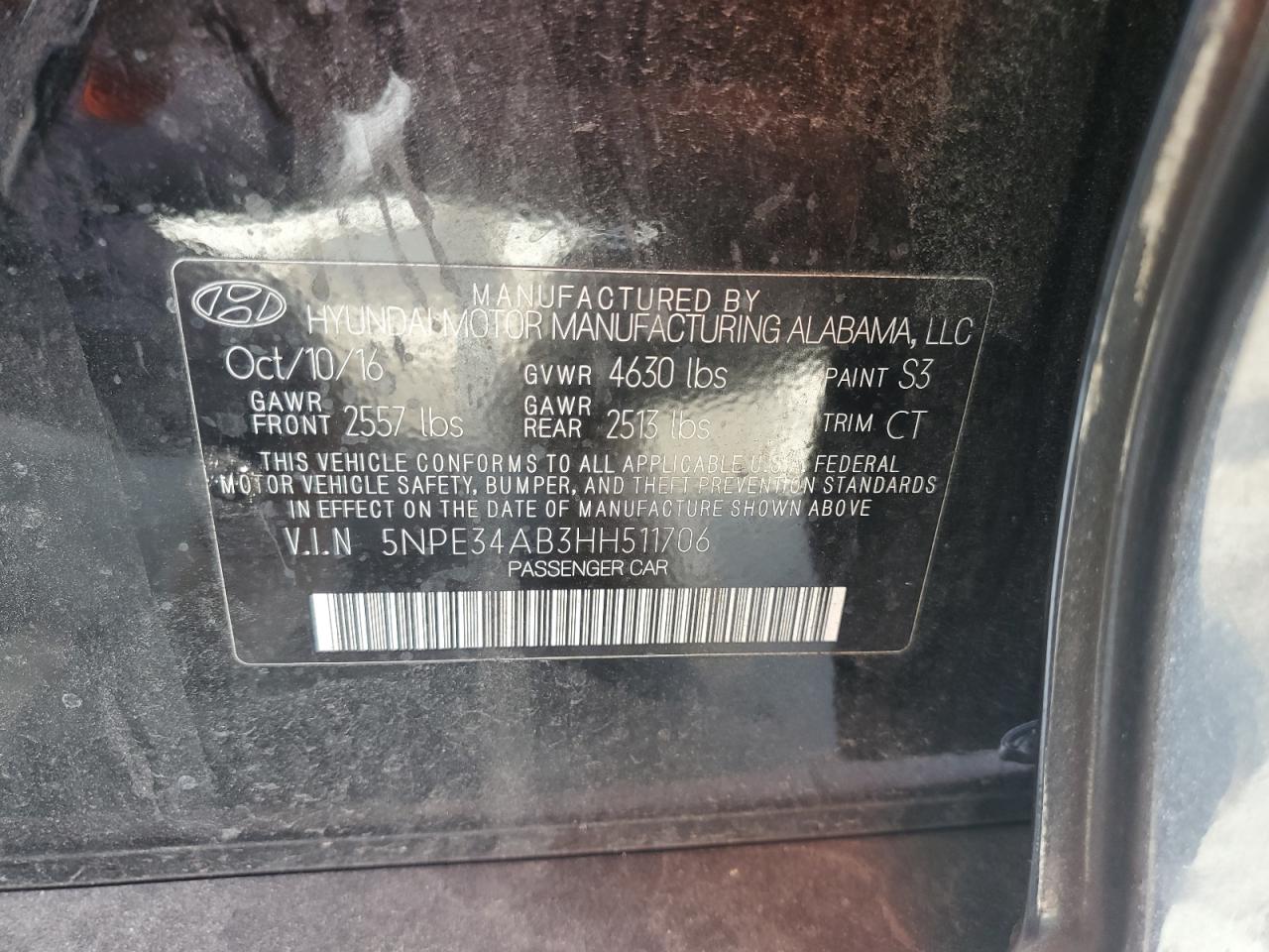 2017 HYUNDAI SONATA - Image 13