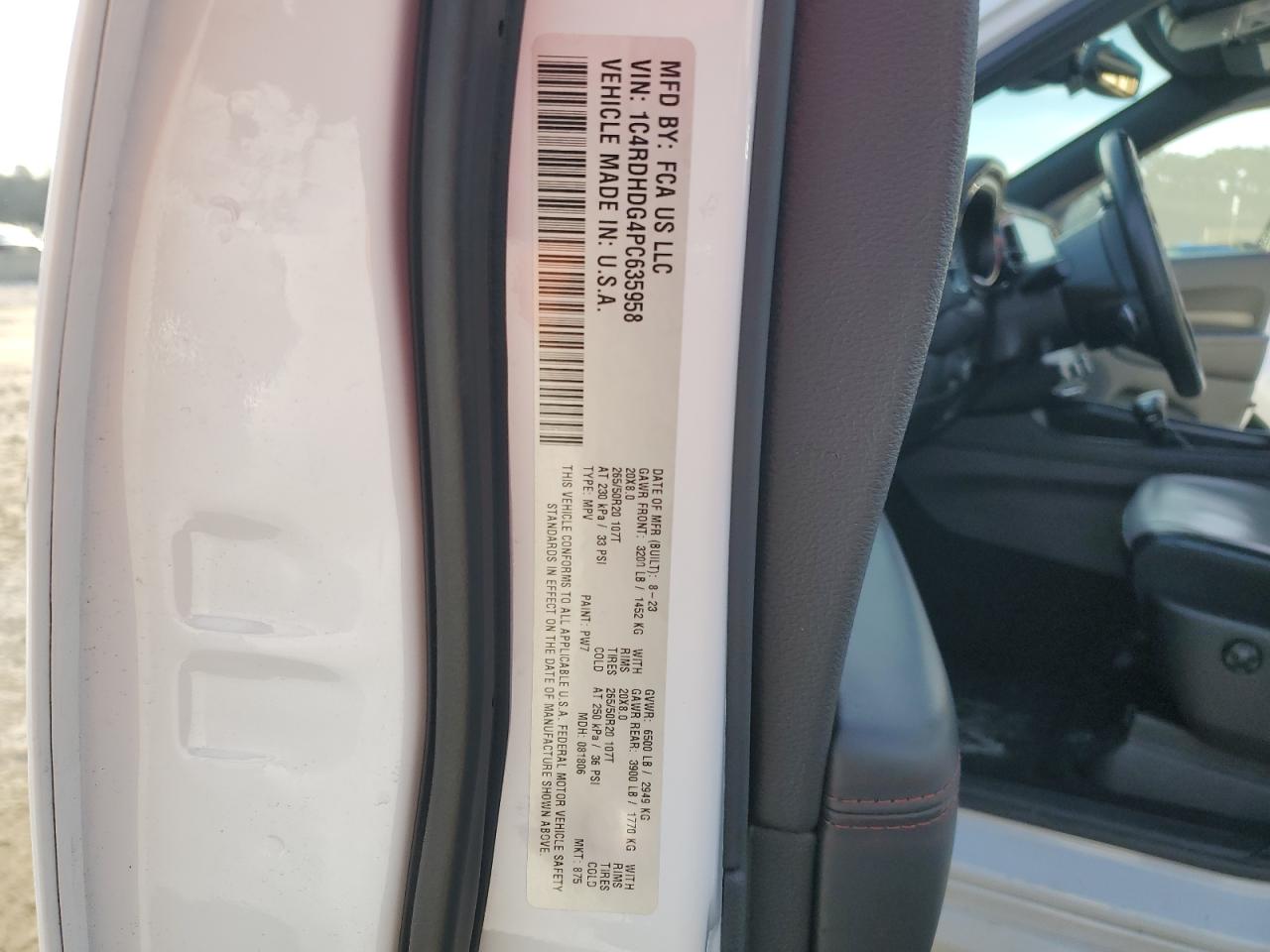 2023 DODGE DURANGO WHITE - Image 14