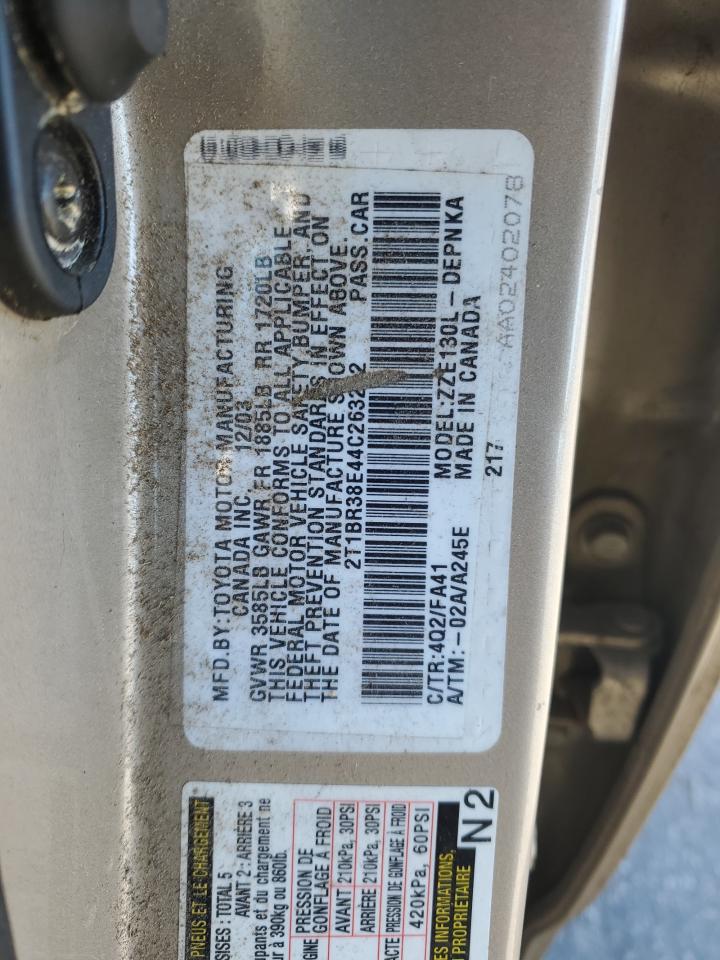 2004 TOYOTA COROLLA TAN - Image 12