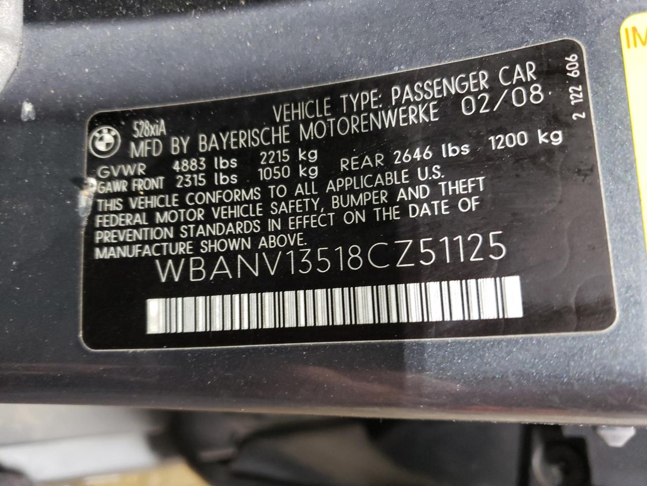 2008 BMW 5 SERIES - Image 12