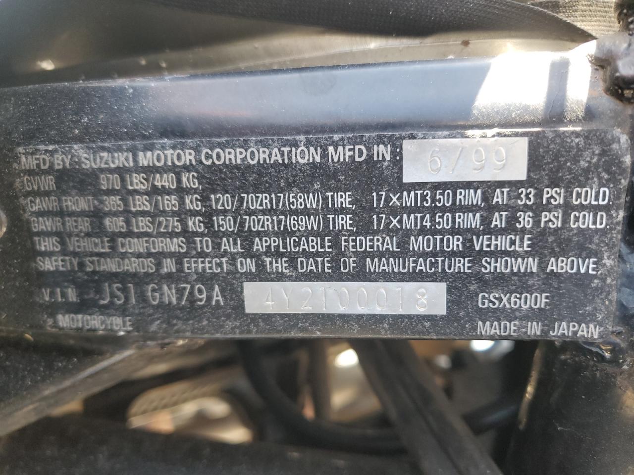 2000 SUZUKI OTHR CYCLE - Image 9