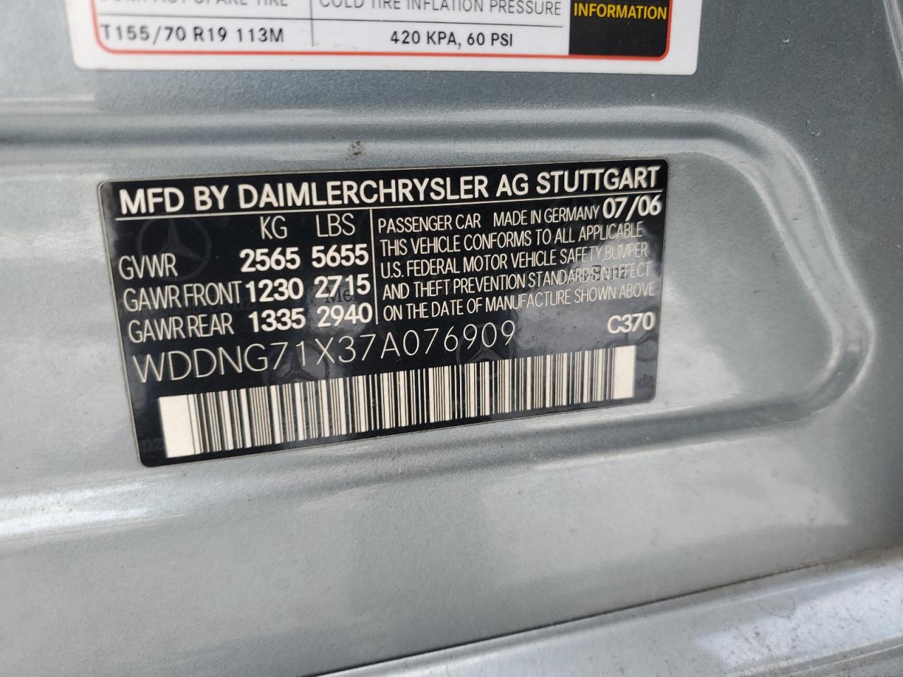 2007 MERCEDES-BENZ S-CLASS SILVER - Image 12