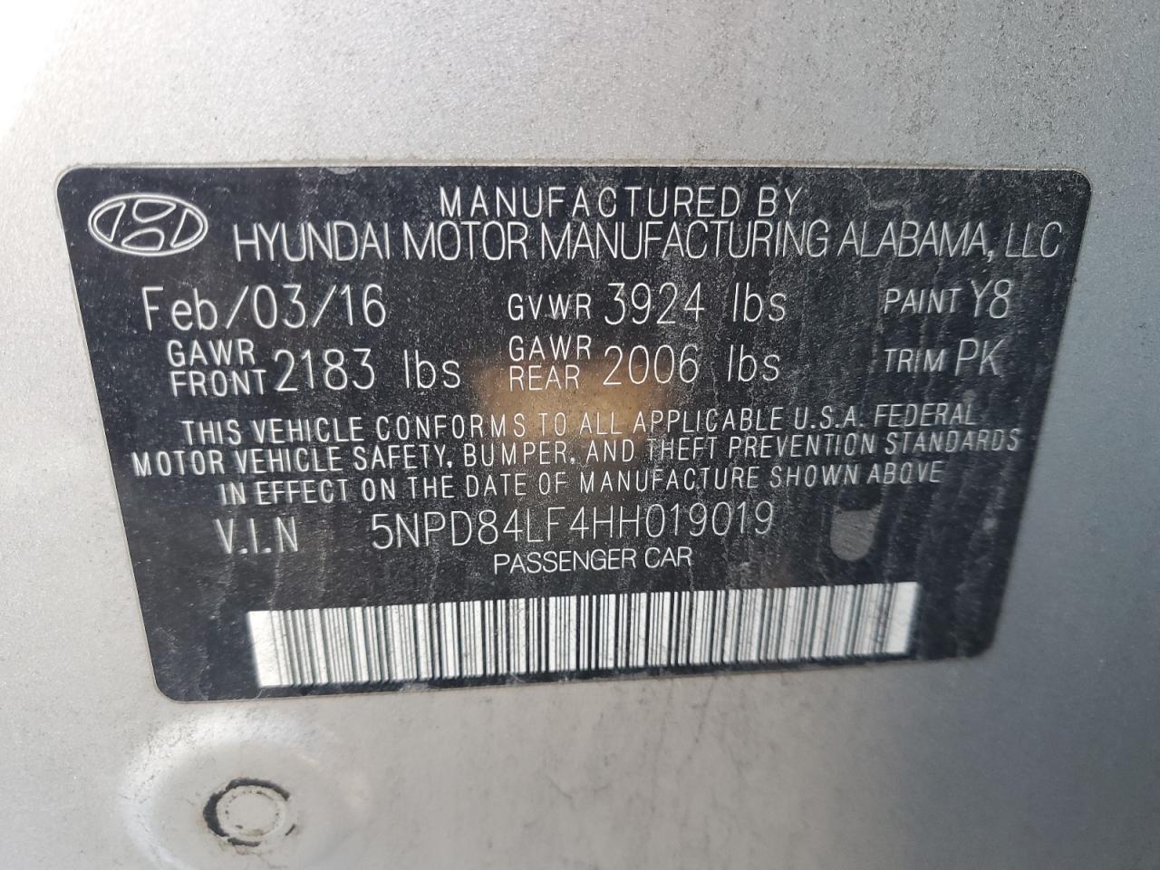 2017 HYUNDAI ELANTRA - Image 12
