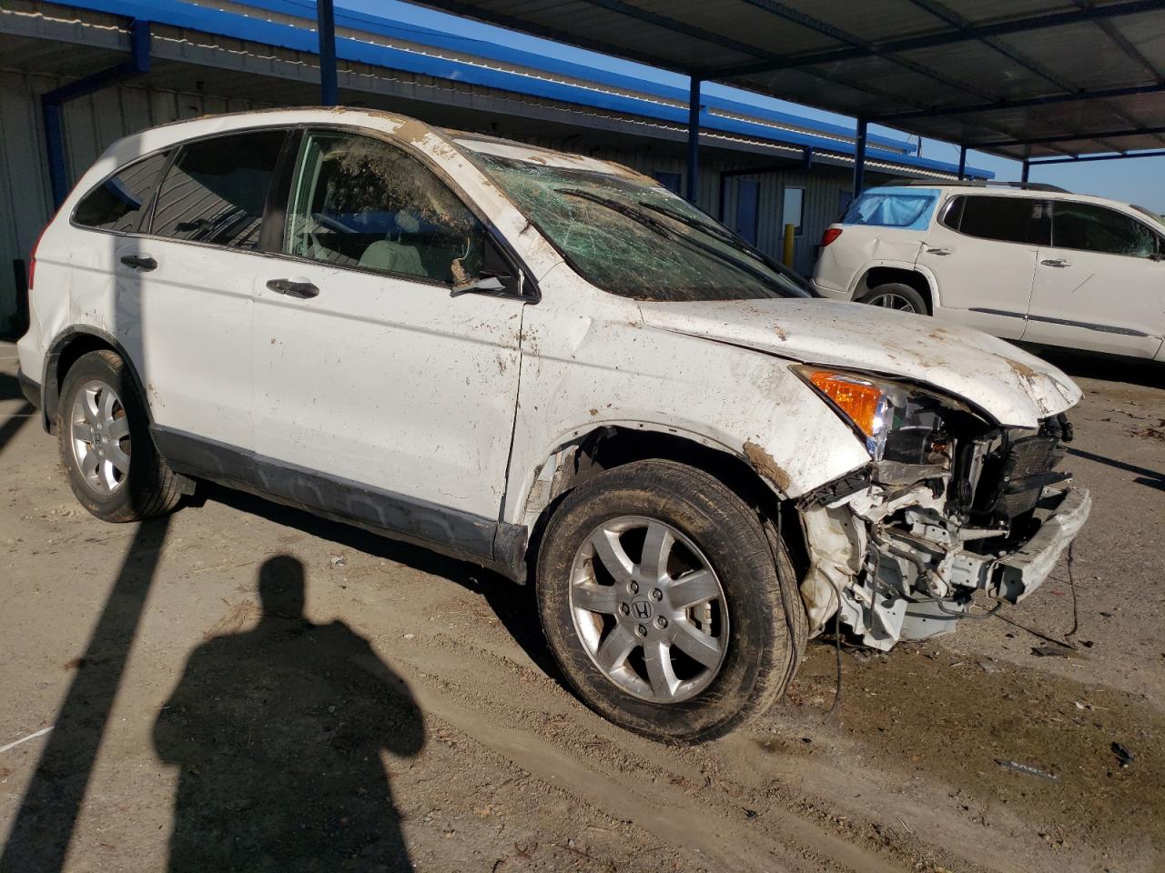 2007 HONDA CRV WHITE - Image 4